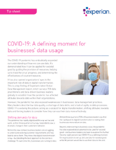 covid 19 business data usage