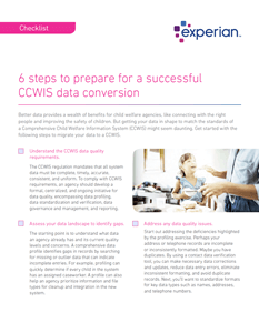6 steps to prepare for a successful CCWIS data conversion