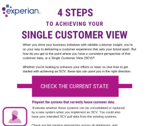 4 Steps to achieving your single customer view