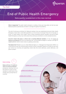  End of Public Health Emergency