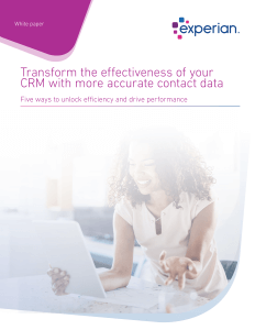 Transform the effectiveness of your CRM with more accurate contact data