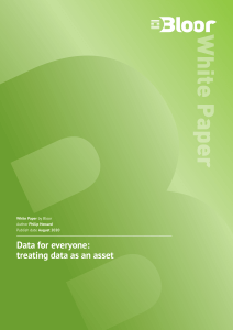 Data for everyone: treating data as an asset
