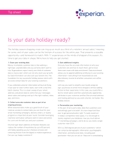 Getting data quality ready for the holidays