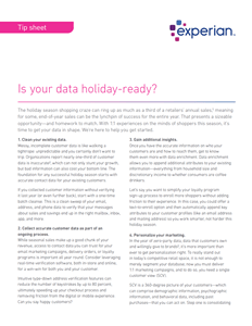 Is your data holiday-ready?