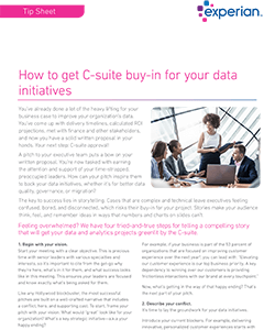 Getting c-suite buy-in for data initiatives