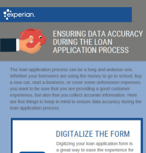 Ensuring data accuracy during the loan process