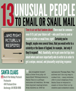 13 unusual people to email or snail mail