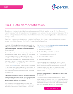 data democratization questions and answers
