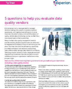 5 questions to help you choose data quality vendors
