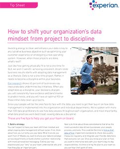 Shifting your organization's data mindset from to project to discipline