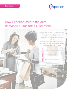 How Experian meets the data demands of our retail customers