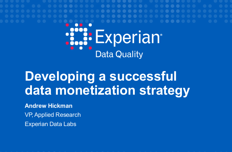 Developing a successful data monetization strategy